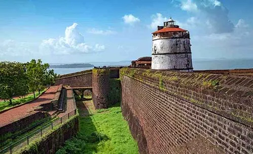 ieff Goa tour:Fort Aguada overlooking the Arabian Sea, Goa